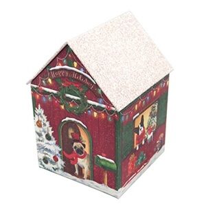 Punch Studio Canine Cabin Glitter Embellished Nesting House Box, Large 43157